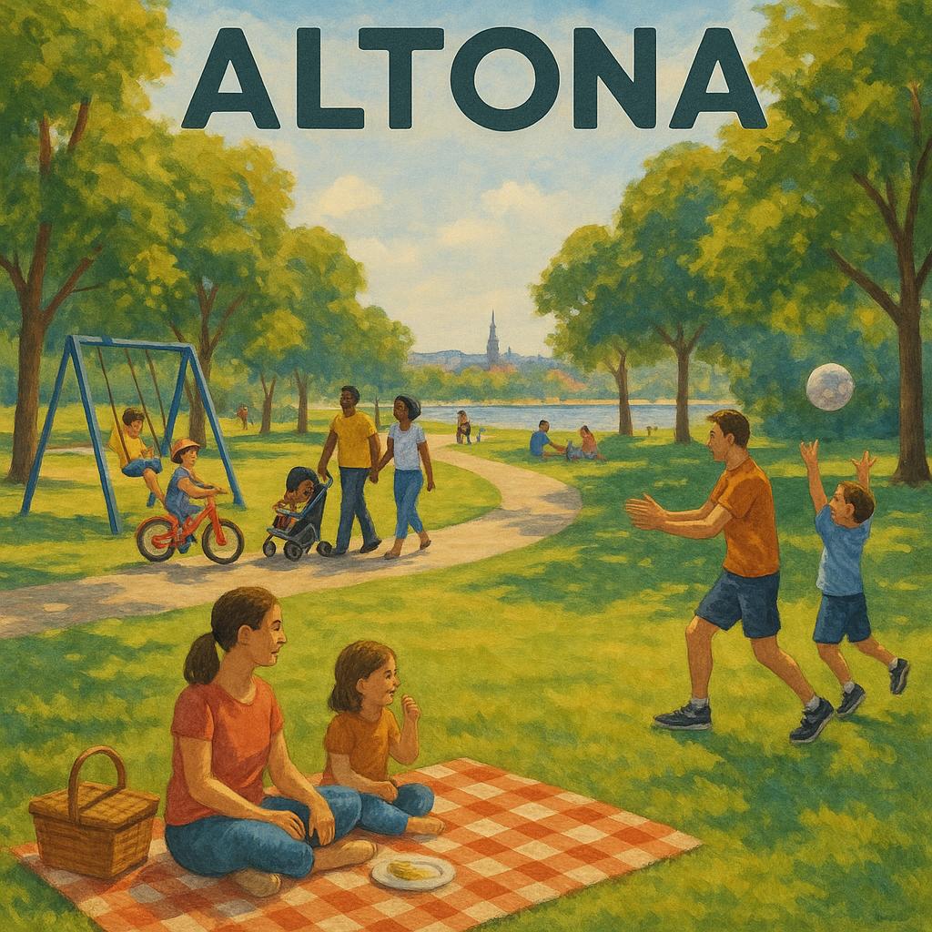 Families enjoying Cherry Lake in Altona