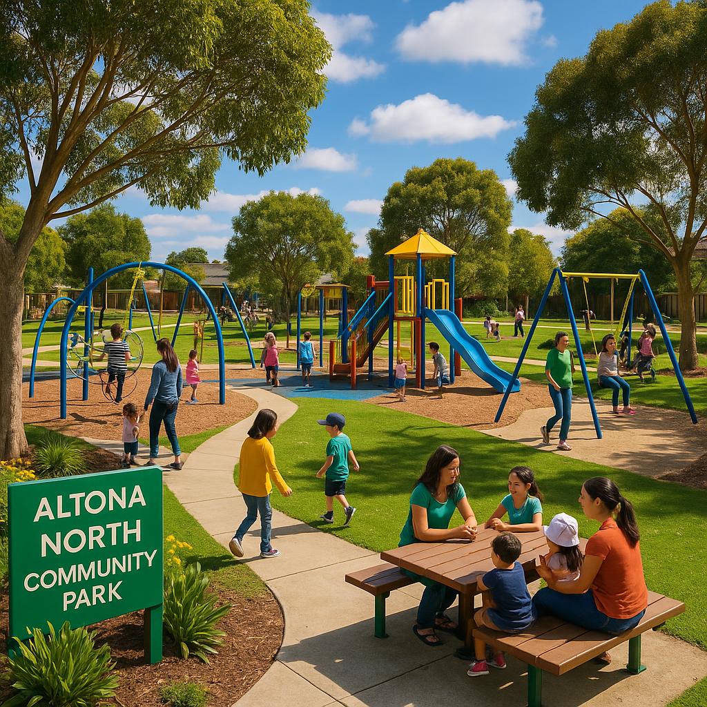Vibrant community park in Altona North for families