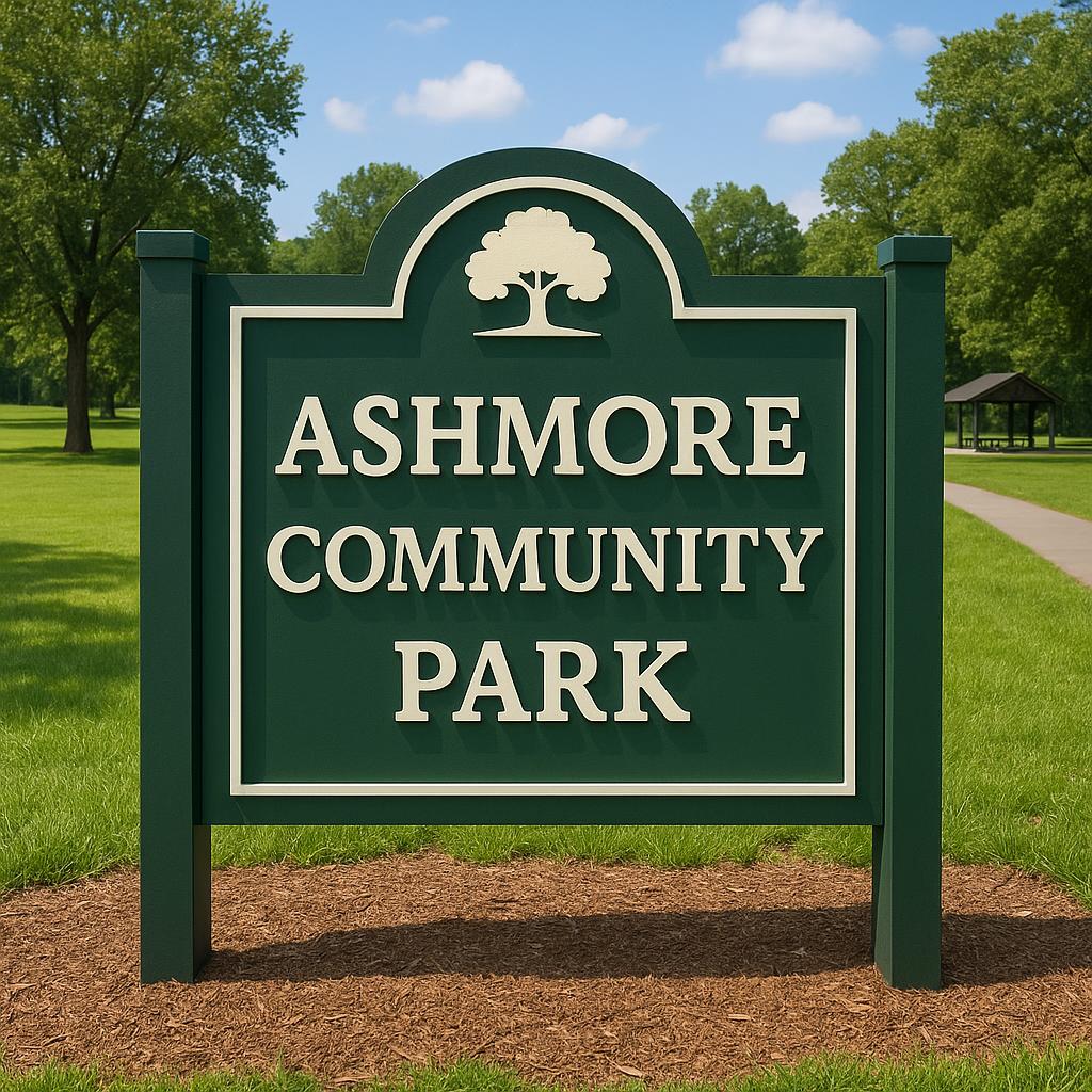 Community park in Ashmore with families enjoying outdoor activities