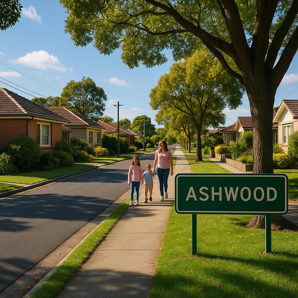 A view of Ashwood showcasing its peaceful streets