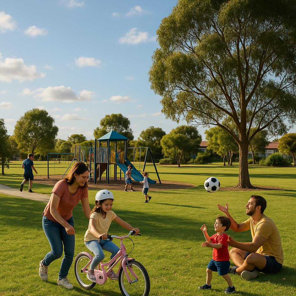 Families enjoying the parks in Aspendale Gardens
