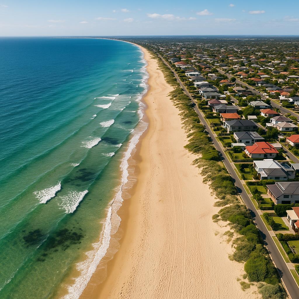 Scenic view of Aspendale Beach showing coastal beauty