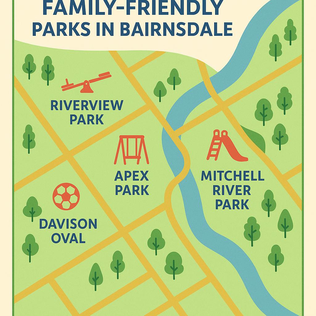 A vibrant park in Bairnsdale with children playing