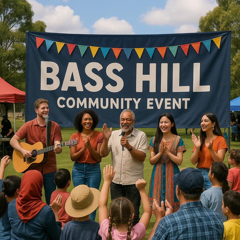 Community gathering in Bass Hill, showcasing local events