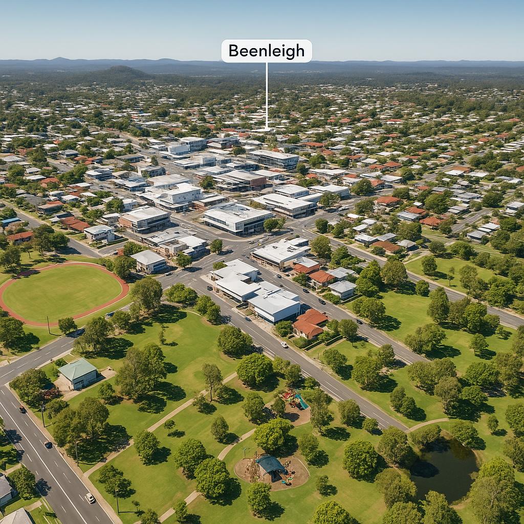 Aerial view of Beenleigh suburb