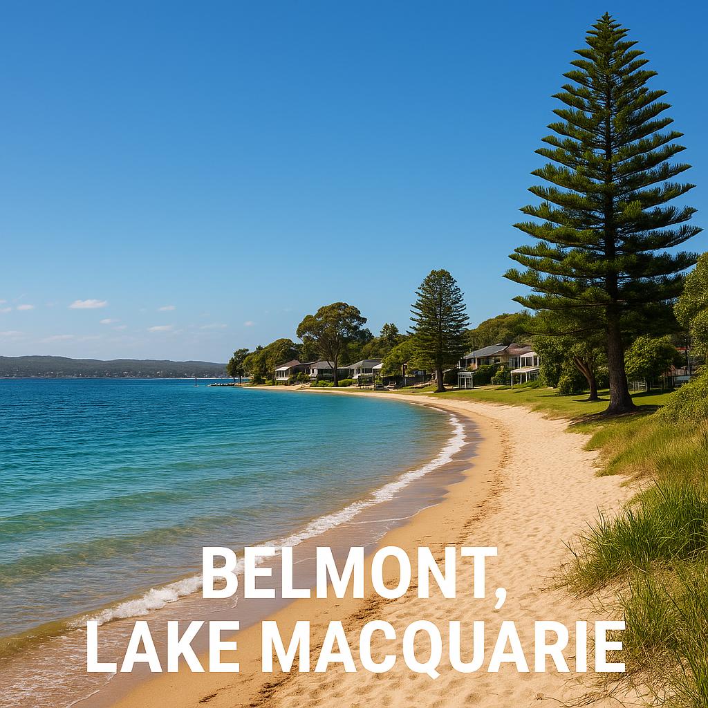 A scenic view of Belmont beach