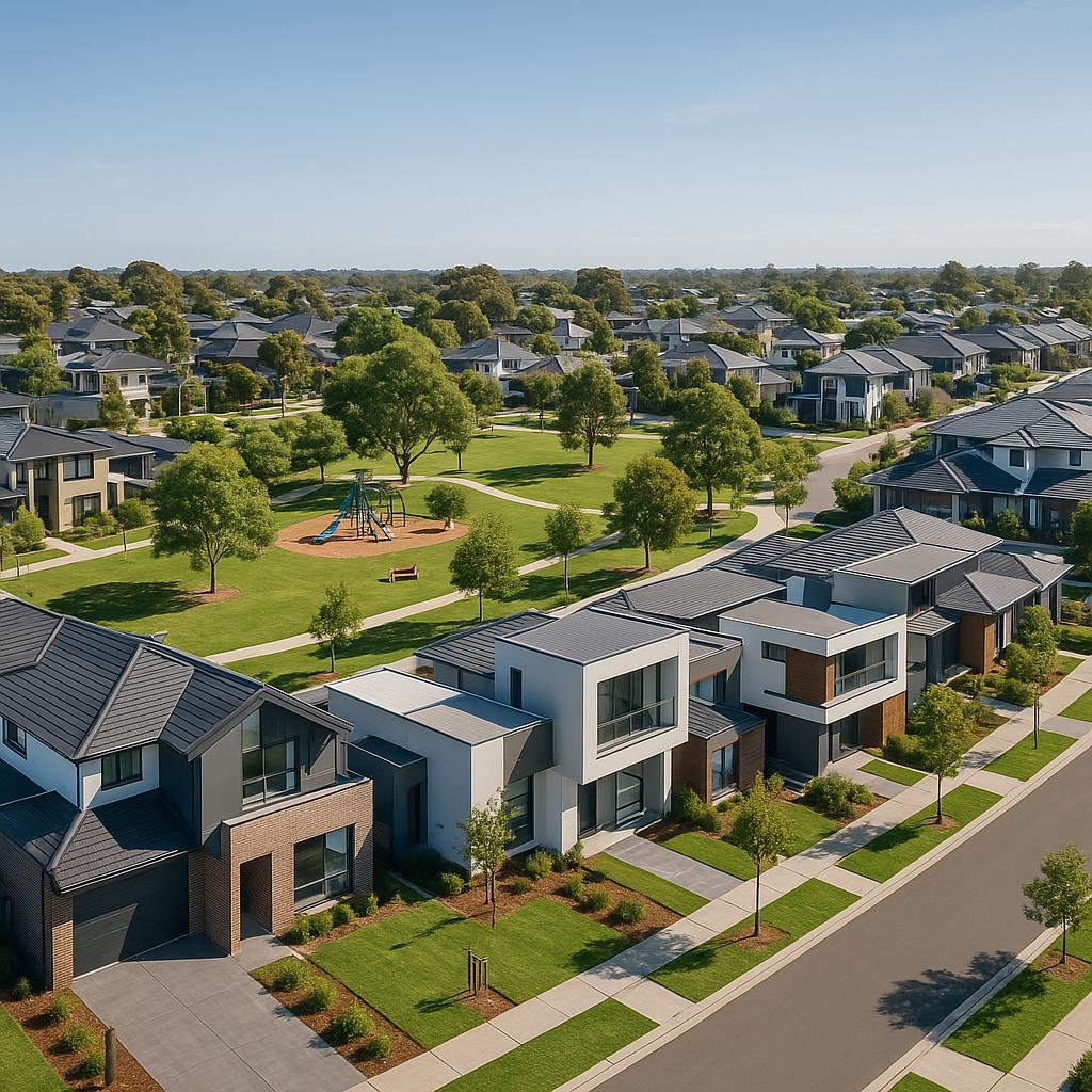 Modern homes in Belmont