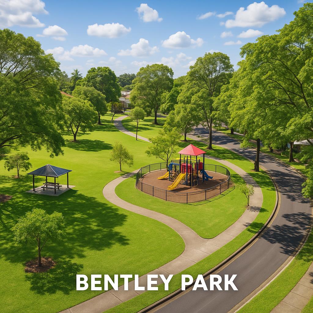 Beautiful family-friendly park in Bentley Park
