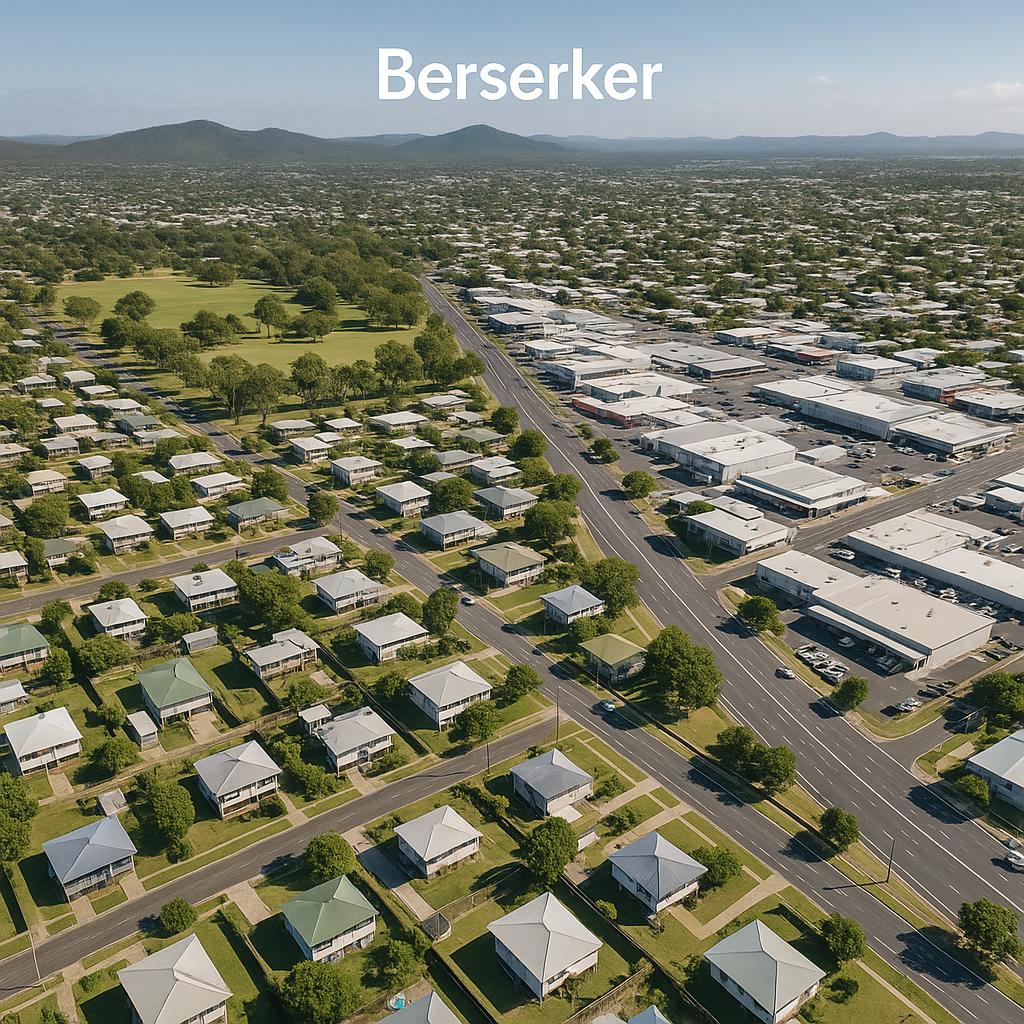Berserker suburb aerial view