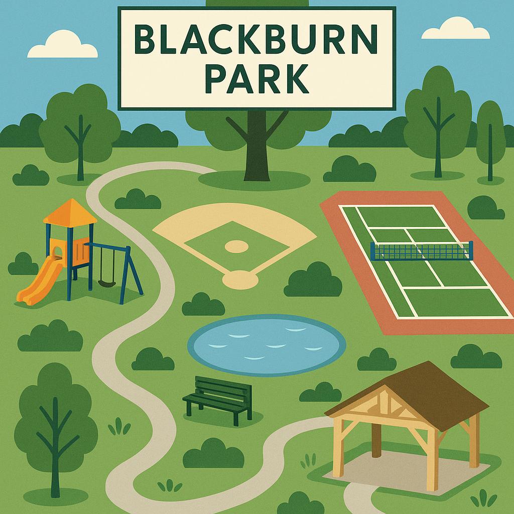 Community park in Blackburn with families enjoying outdoor space