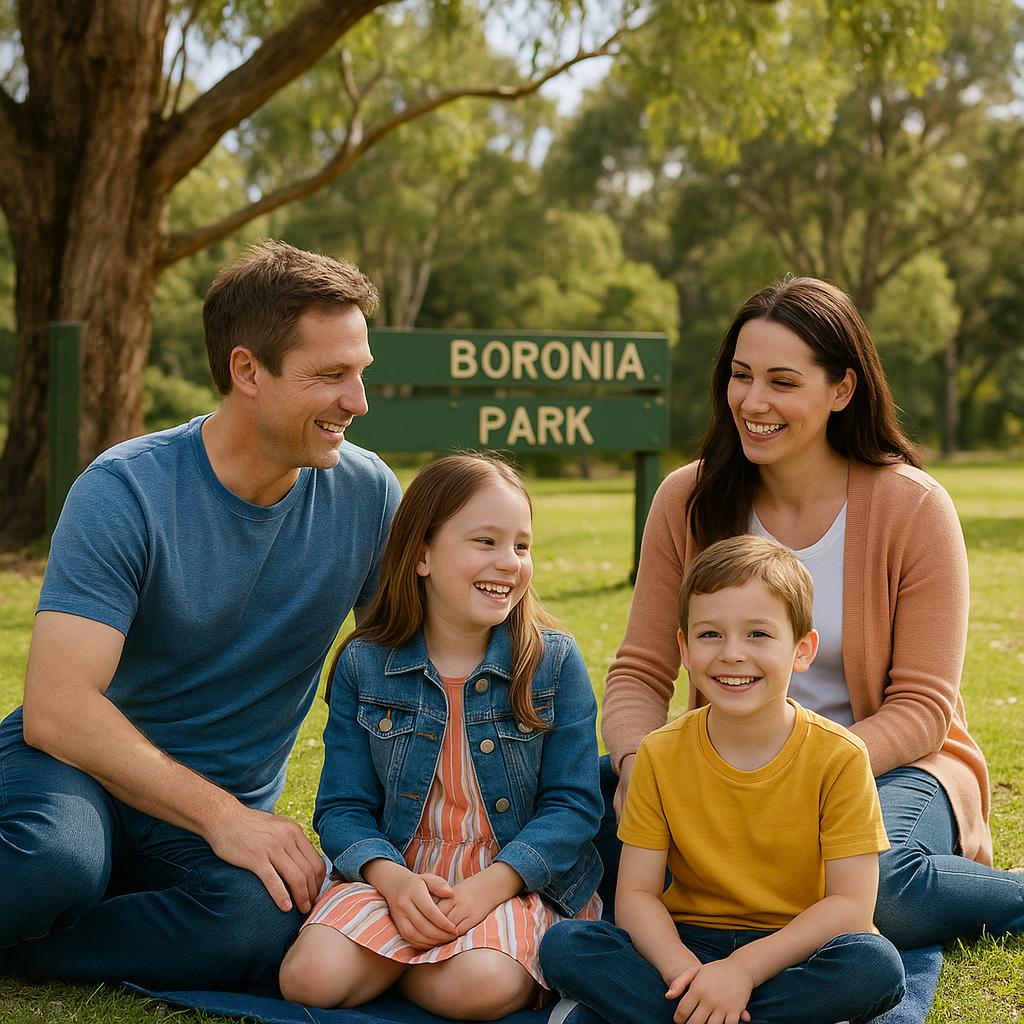 Family having a day out in Boronia park