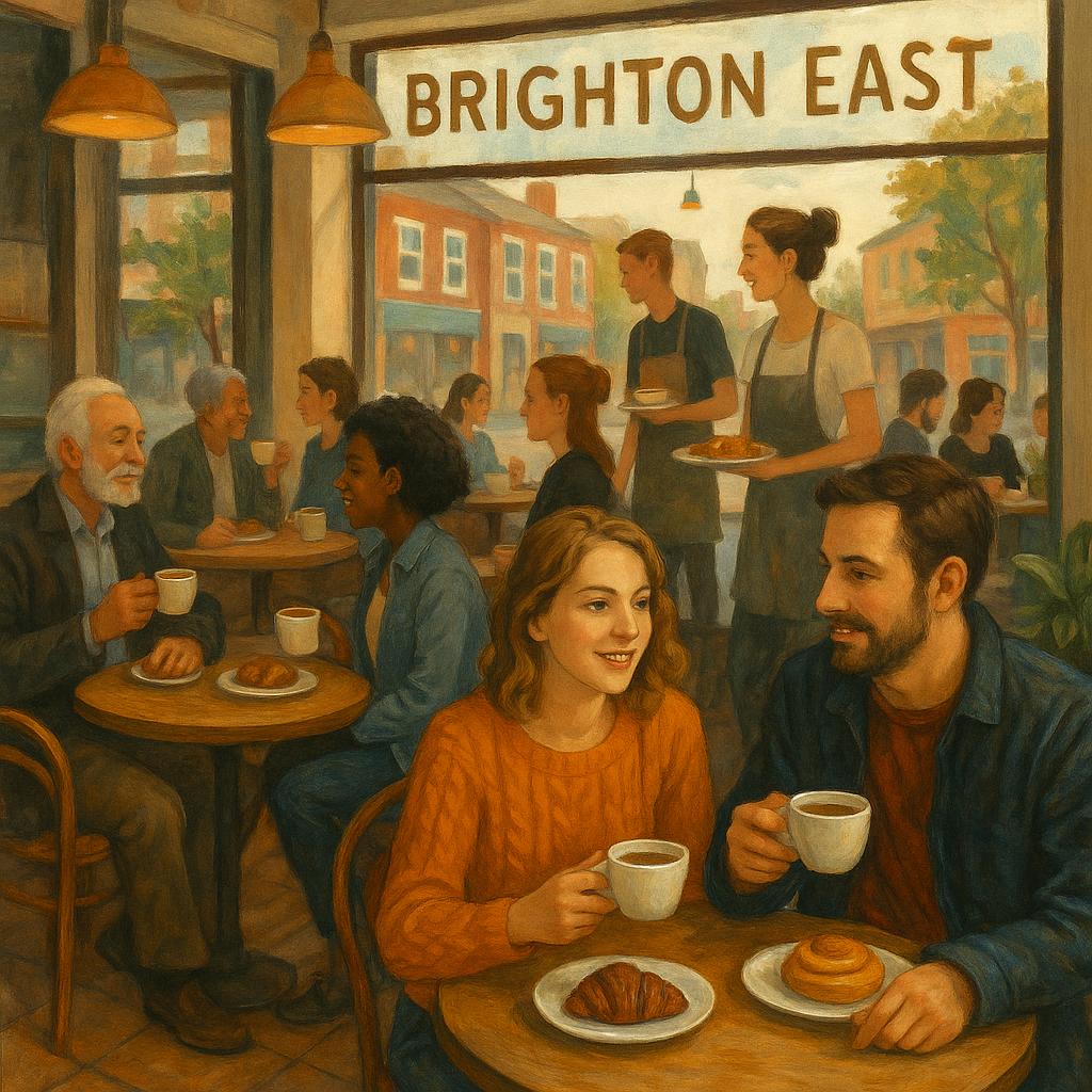 Vibrant café culture in Brighton East.