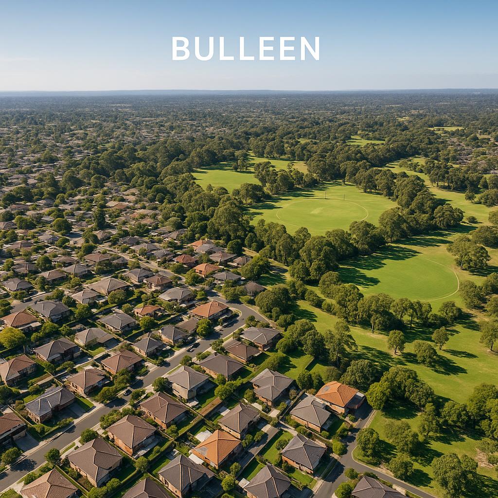 Aerial view of Bulleen showcasing its parks and residential areas