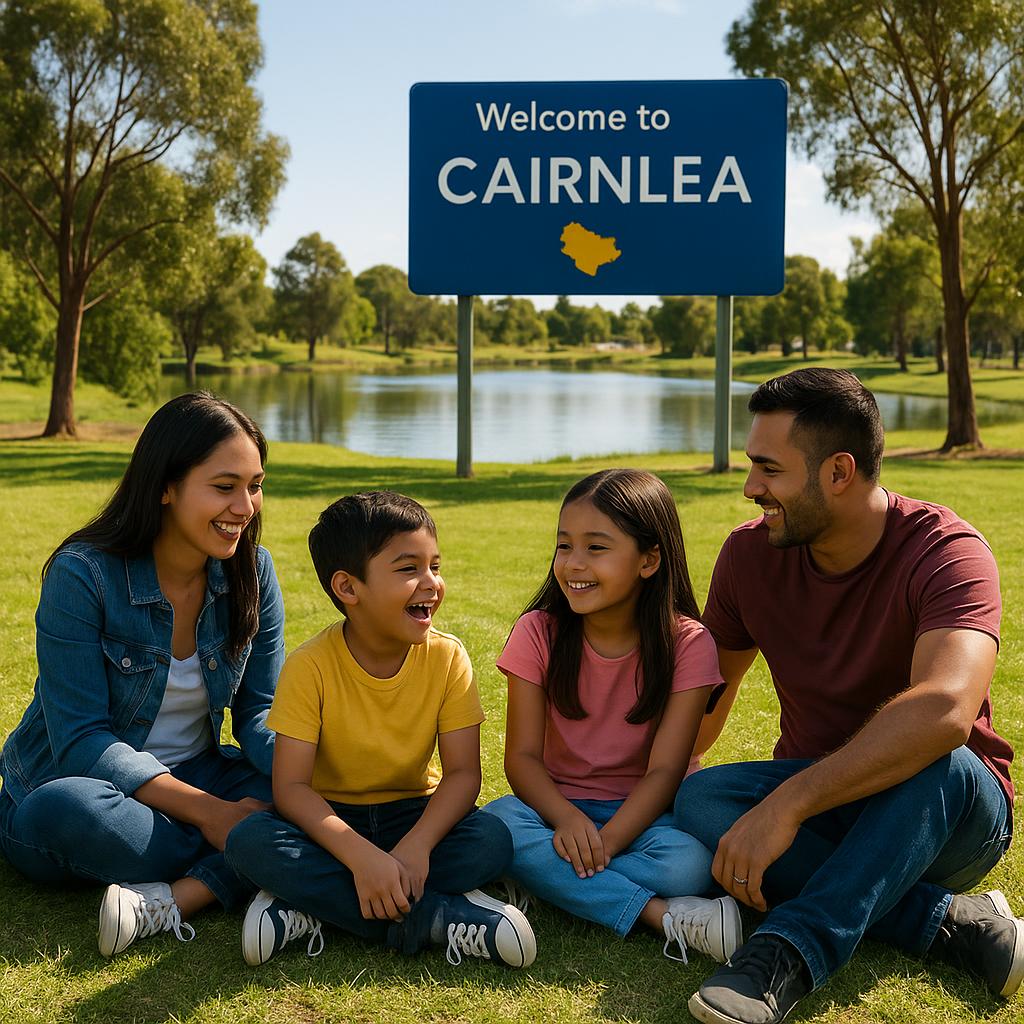 Families enjoying Cairnlea's park amenities