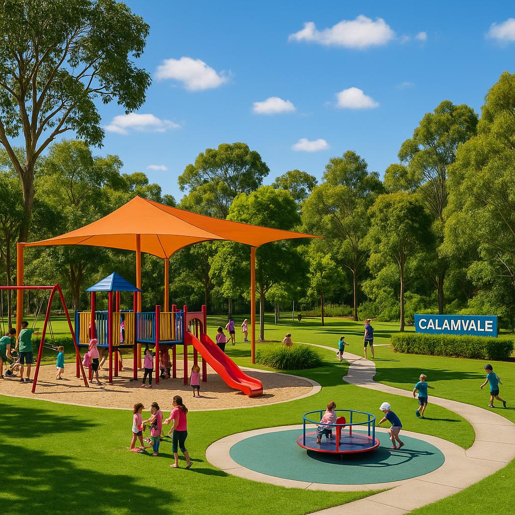 Family park in Calamvale with playgrounds and greenery