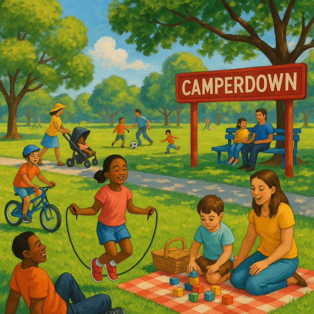 Families enjoying Camperdown Memorial Rest Park