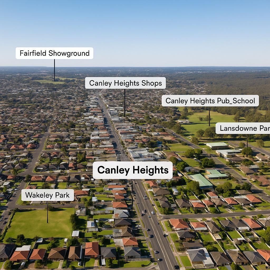 Aerial view of Canley Heights
