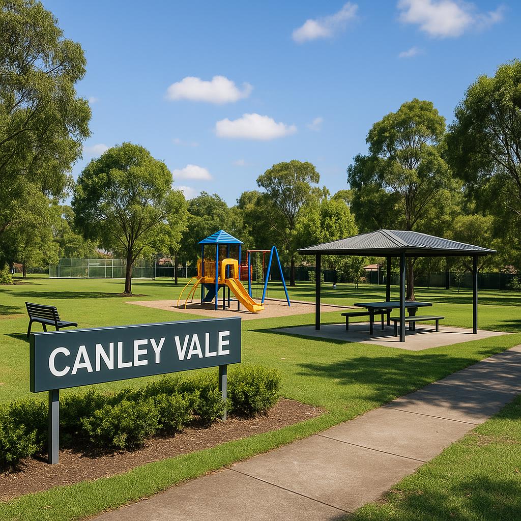 Park in Canley Vale with children playing