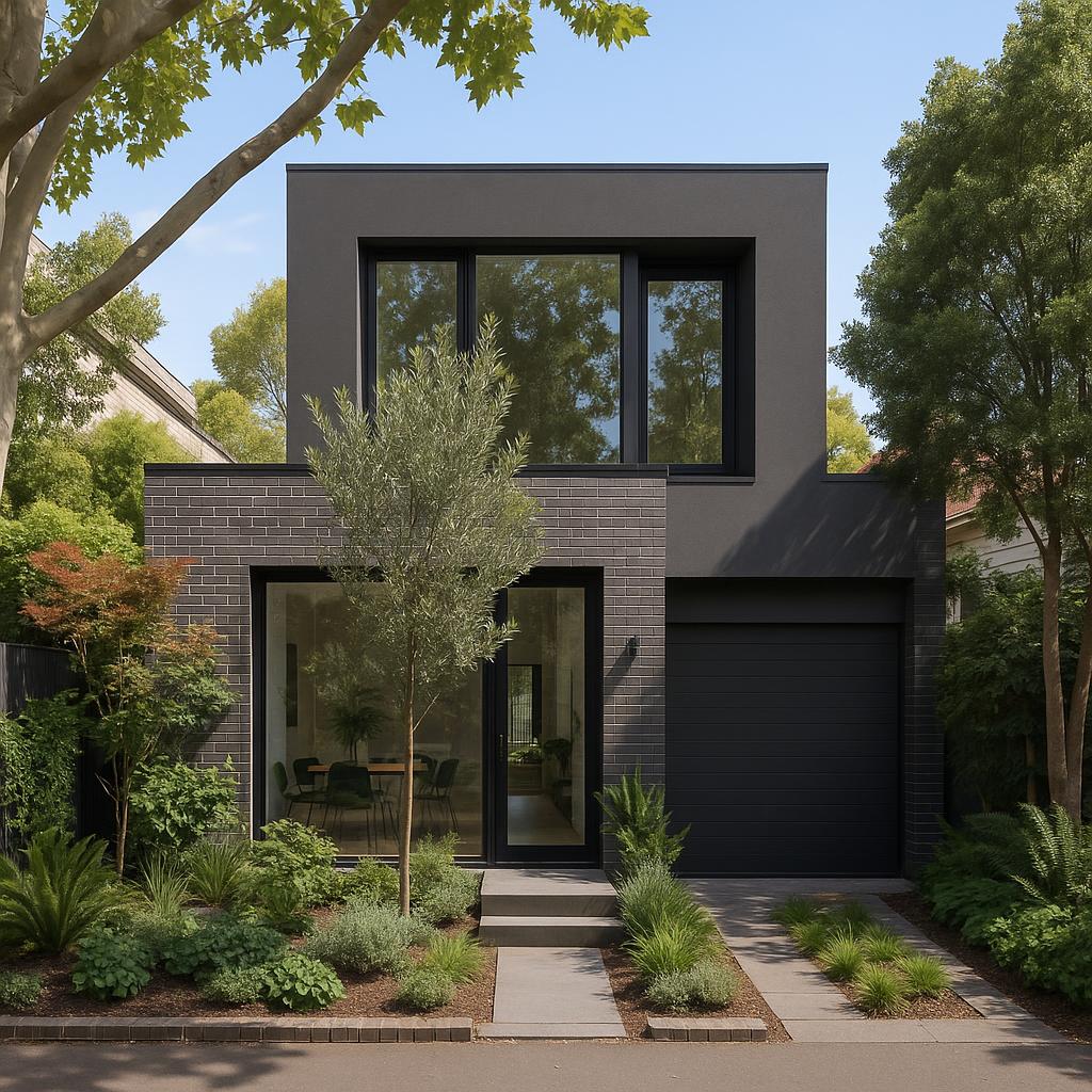 Stylish modern home showcasing architecture in Carlton