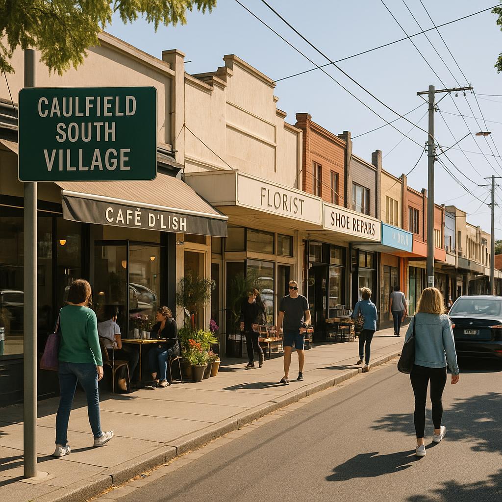 Charming shopping strip in Caulfield South