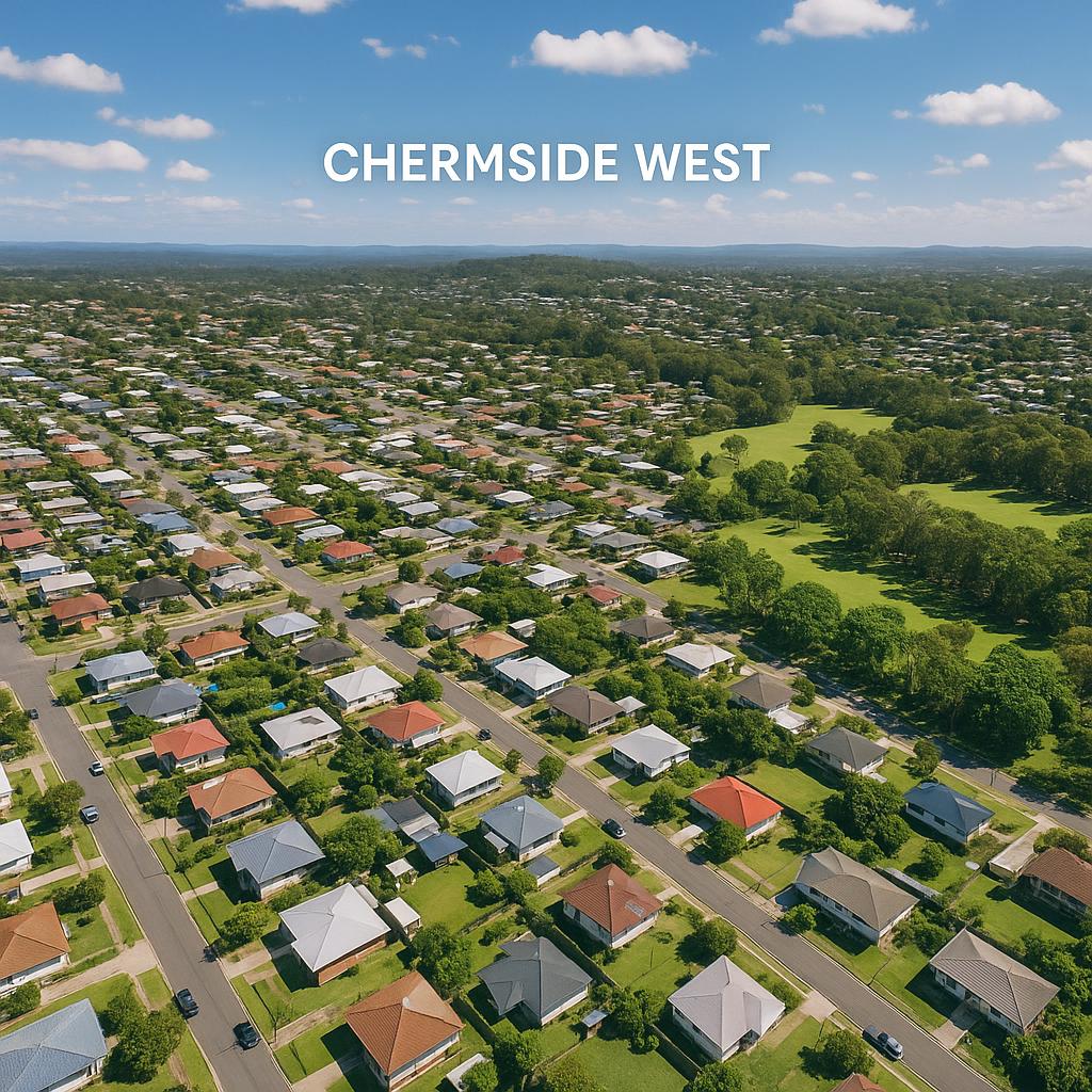 Aerial view of Chermside West, Brisbane.