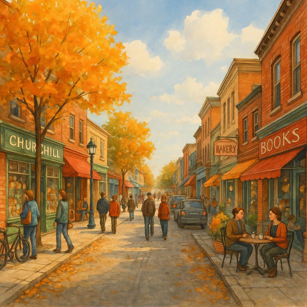 Local shops and cafés in Churchill