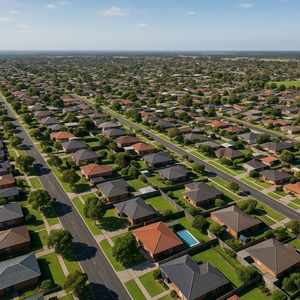 Aerial view of suburban Clarinda