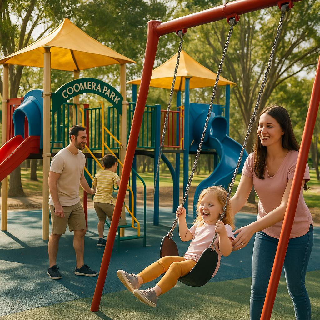 Family enjoying time at Coomera park