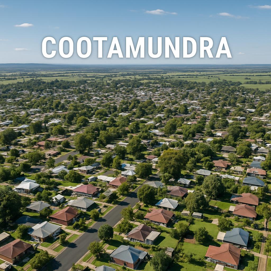 Aerial view of Cootamundra, NSW