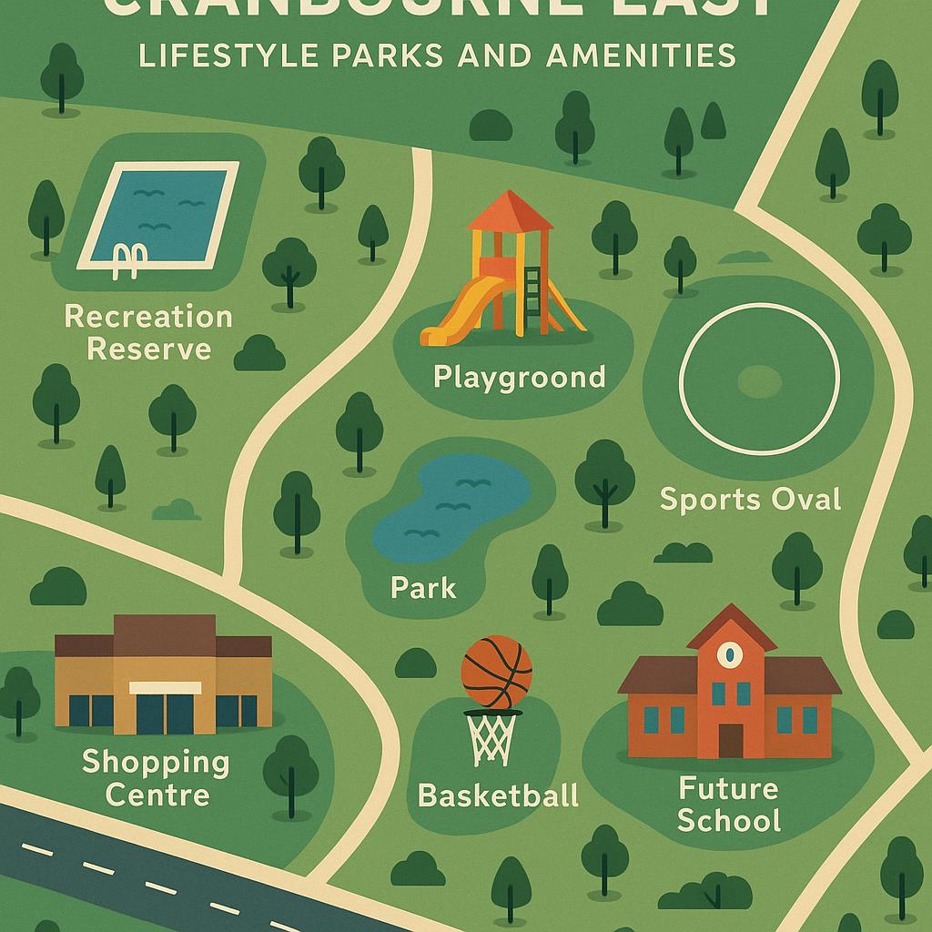 Parks and community amenities in Cranbourne East