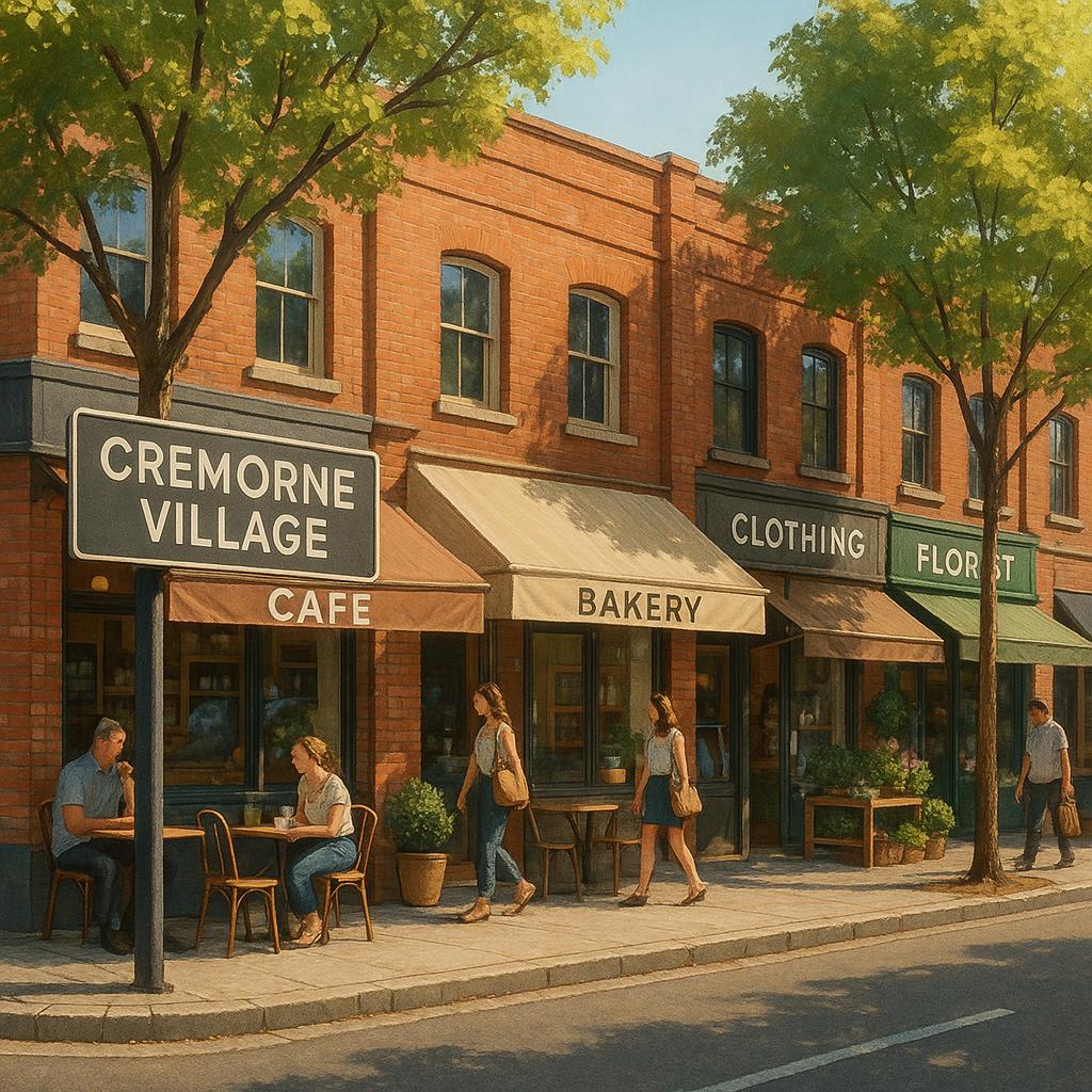 Cremorne Village vibrant area with shops