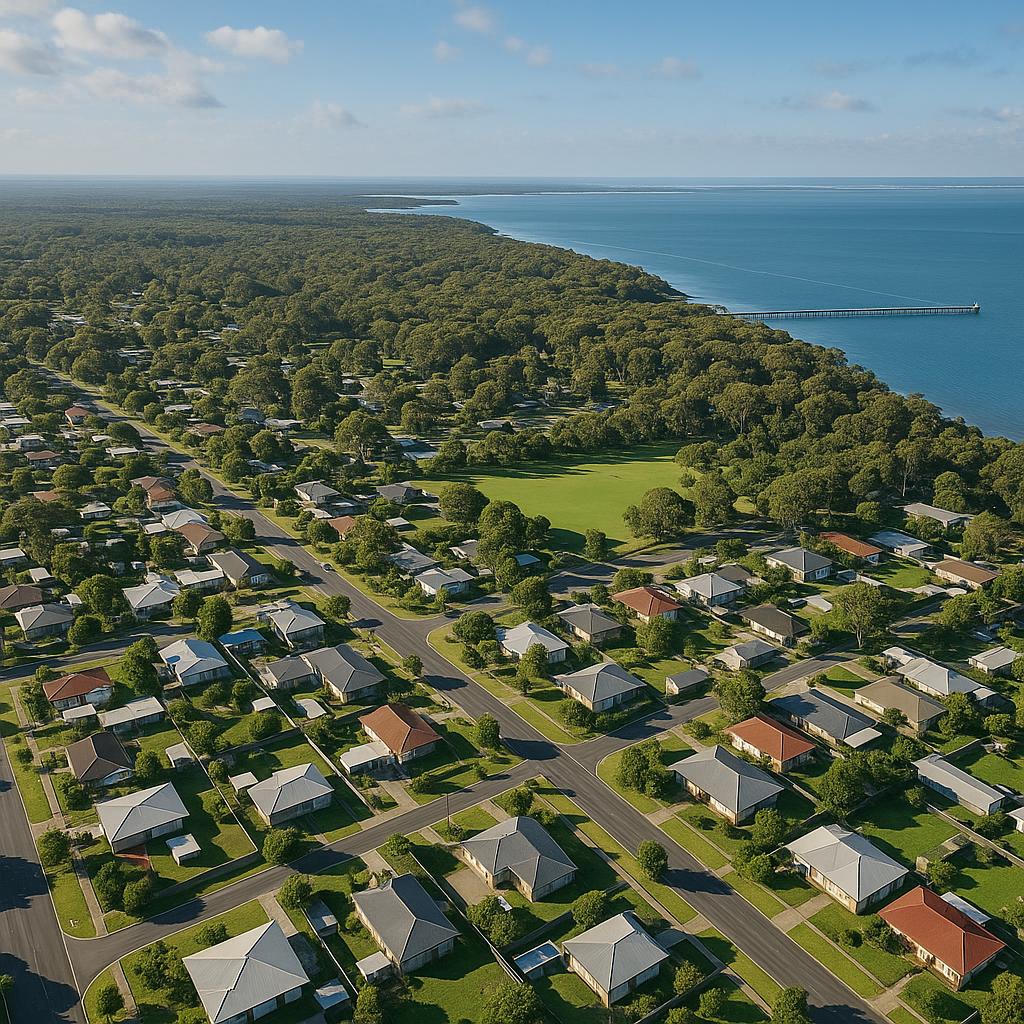 Aerial view of Crib Point