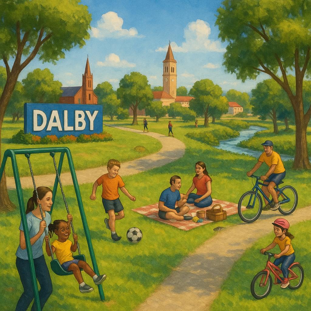 Scenic view of Dalby community park