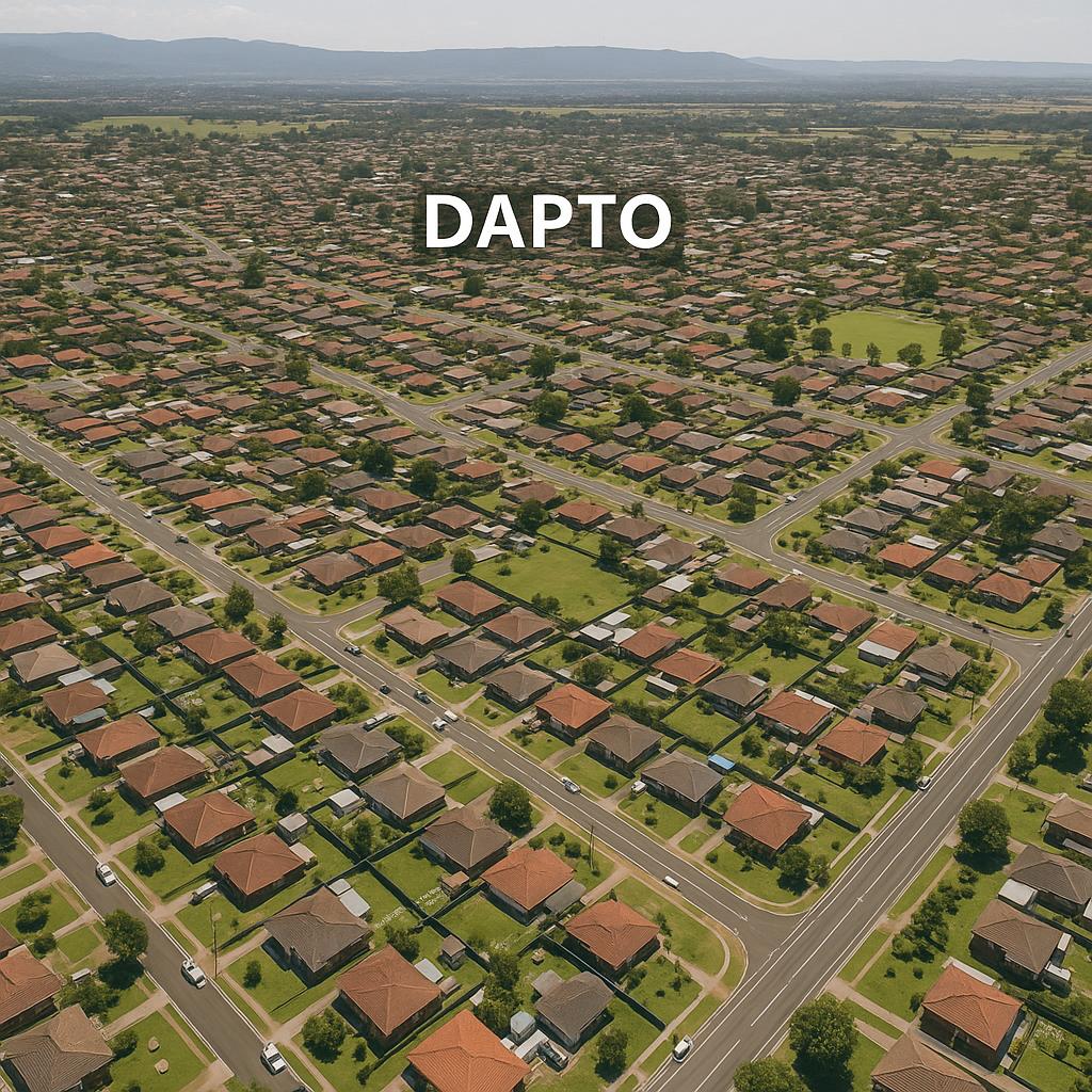 Aerial view of Dapto suburb