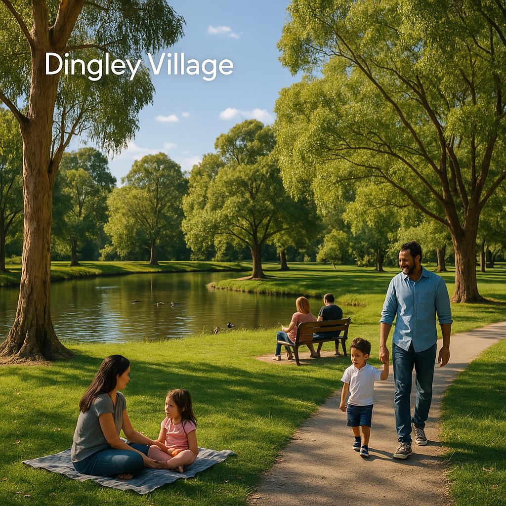 Families enjoying a park in Dingley Village