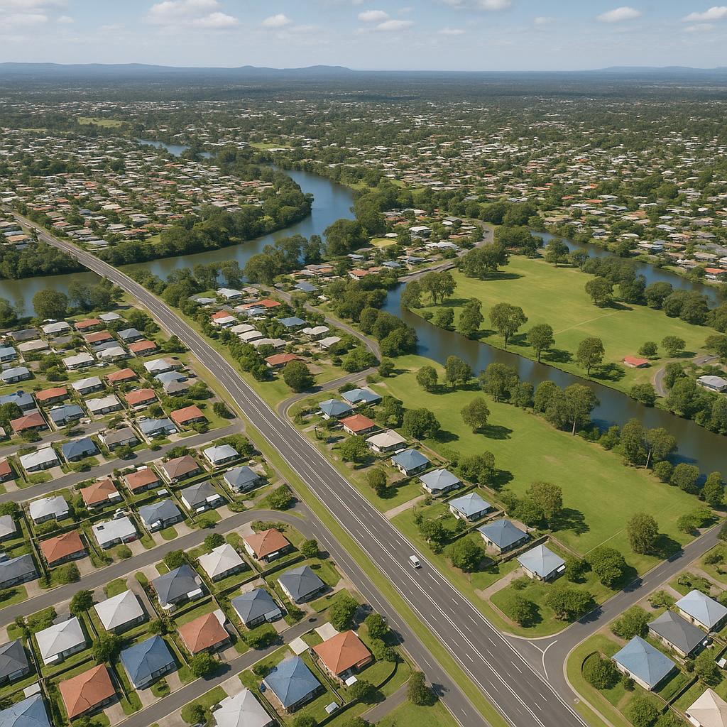 Aerial view of Eagleby suburb