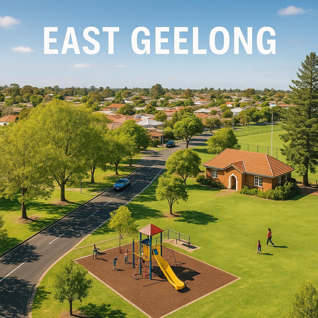 Scenic view of East Geelong's parks and family-friendly amenities.