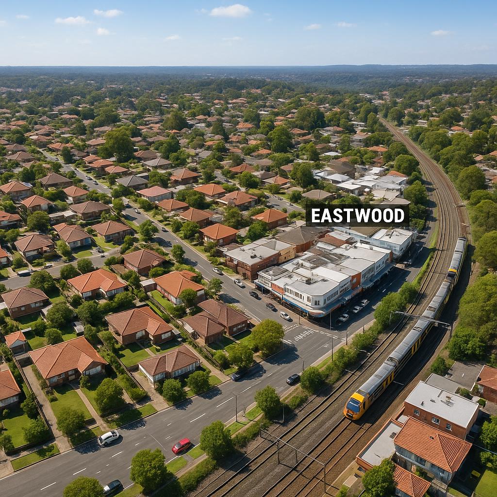 Aerial view of Eastwood suburb