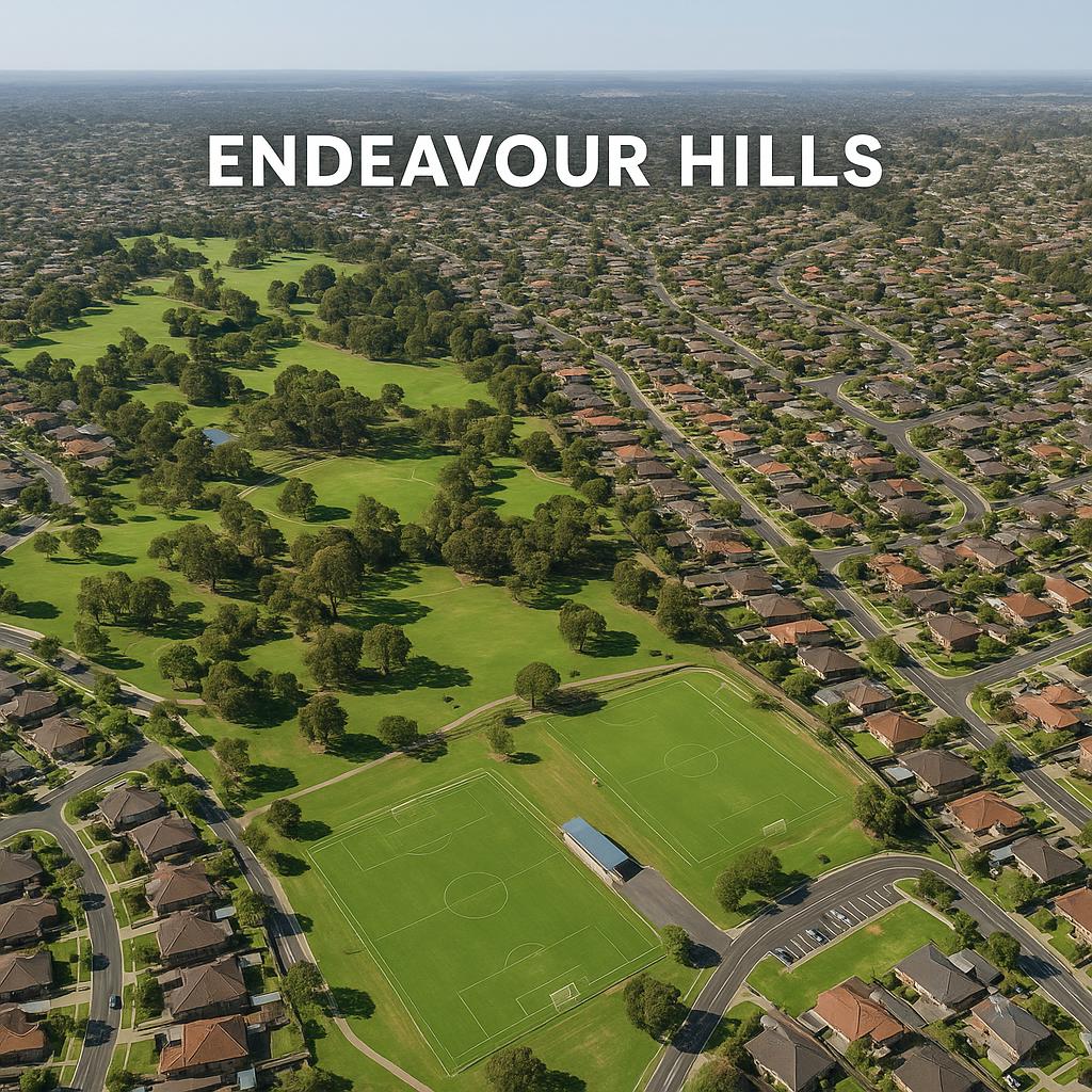 Aerial view of Endeavour Hills, Melbourne
