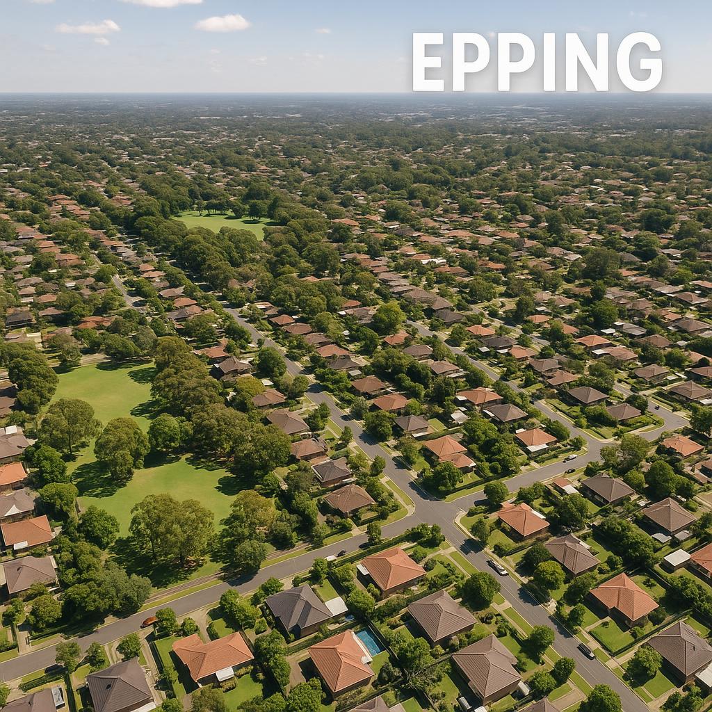 Epping suburb aerial view