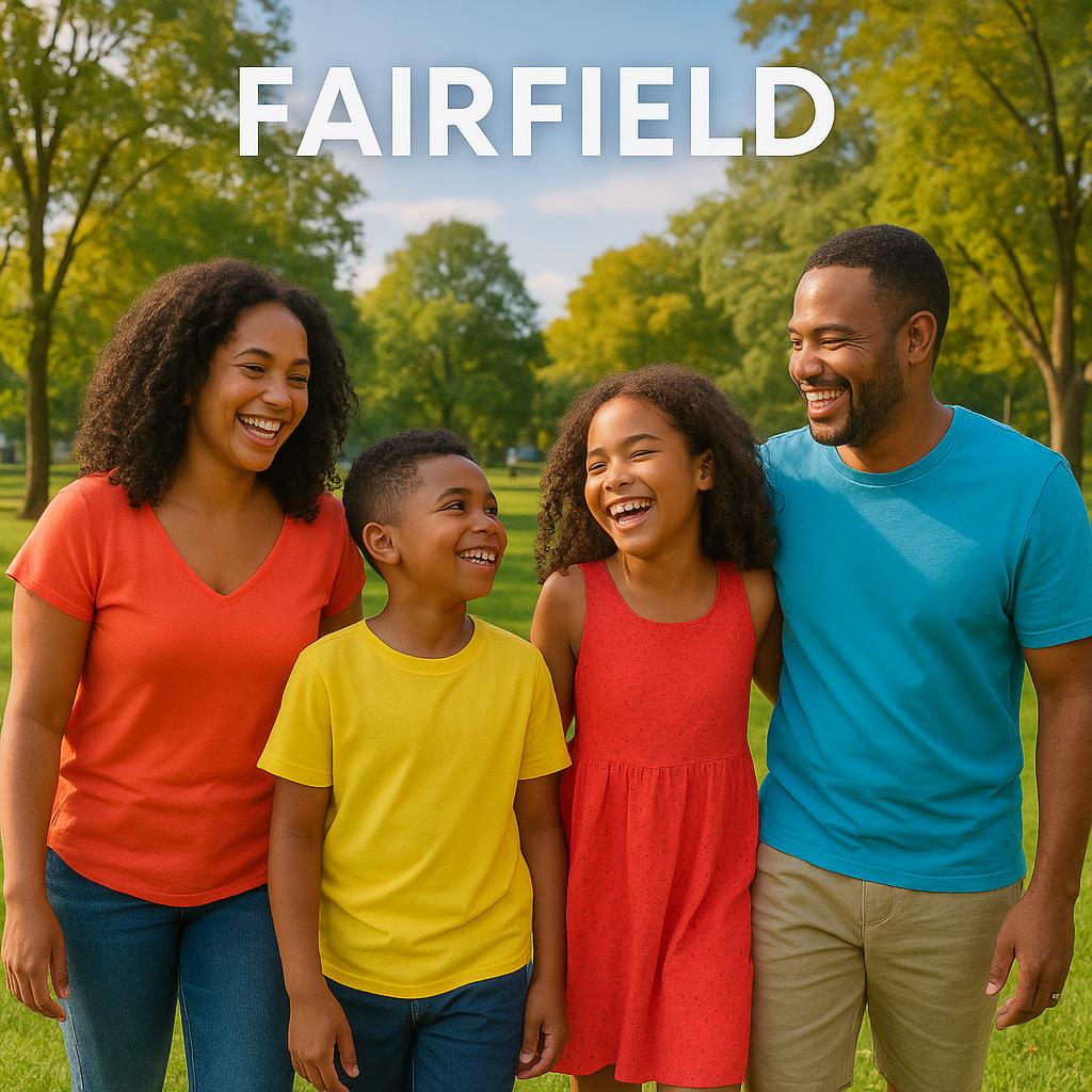 Family enjoying a day at a park in Fairfield