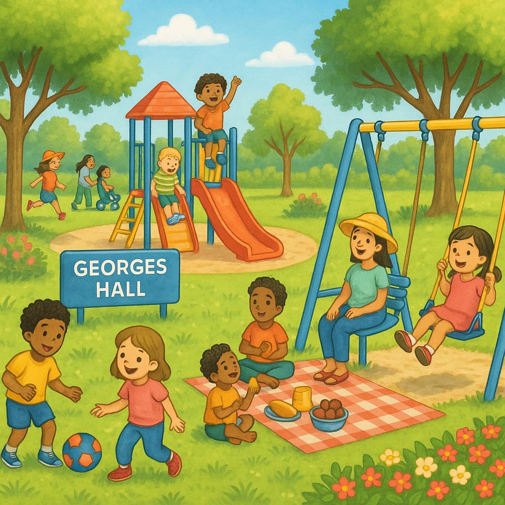 A park in Georges Hall with kids playing