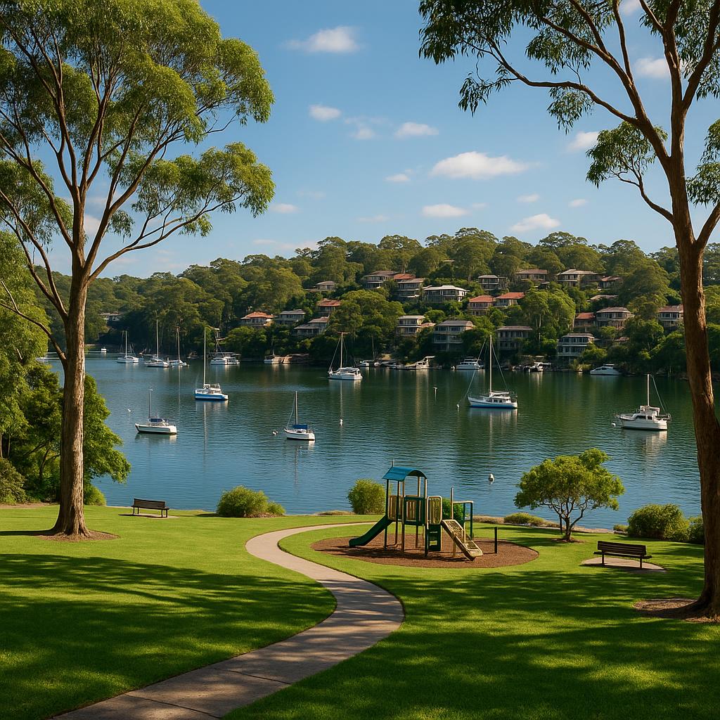 Waterfront view of Gymea Bay showcasing parks and tranquillity