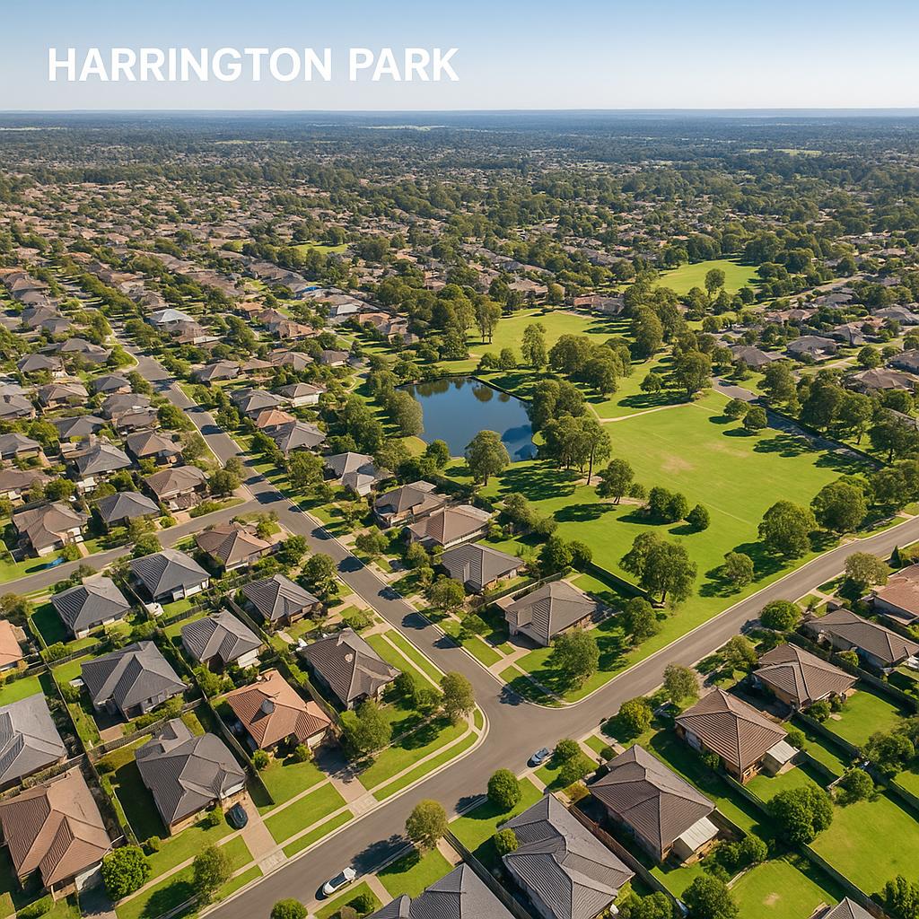 Aerial view of Harrington Park