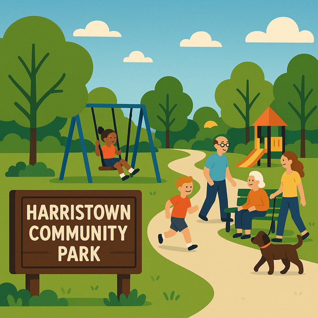 A vibrant community park in Harristown