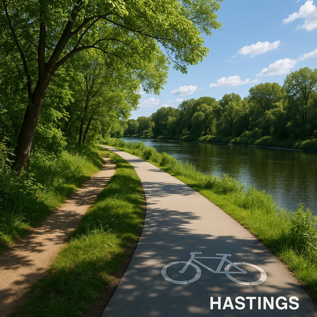 Riverside trails in Hastings