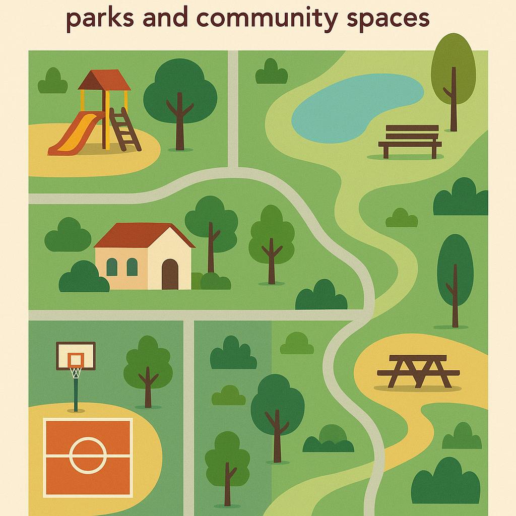 A vibrant park in Heidelberg Heights with families enjoying the green space.