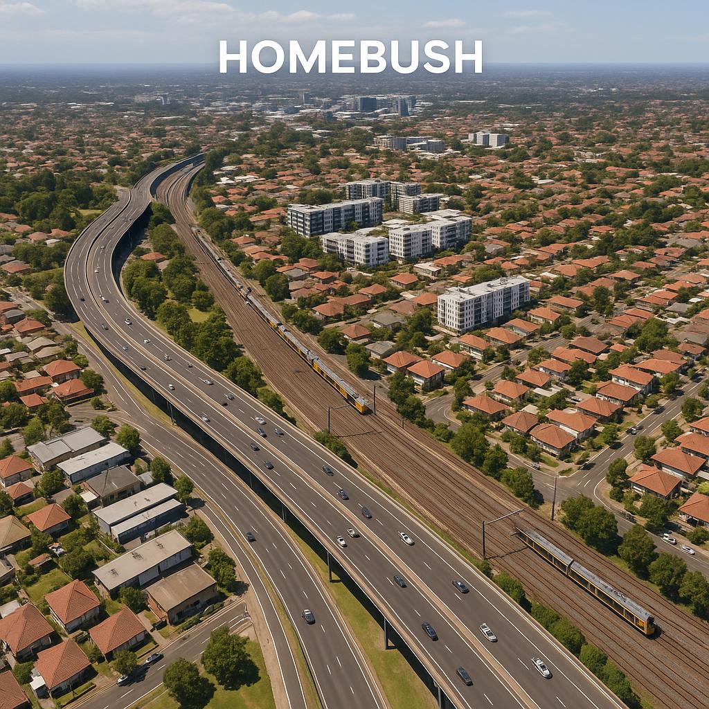 Aerial view of Homebush