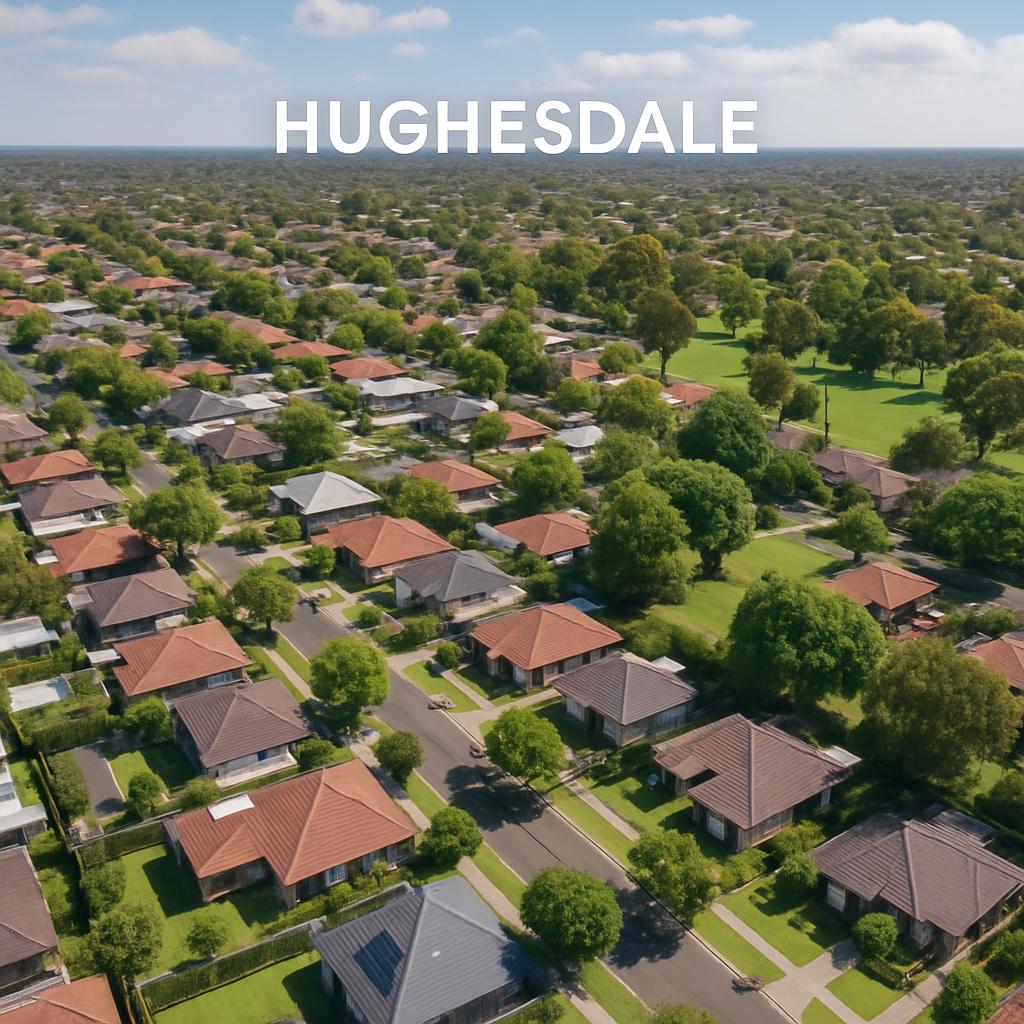 Aerial view of Hughesdale