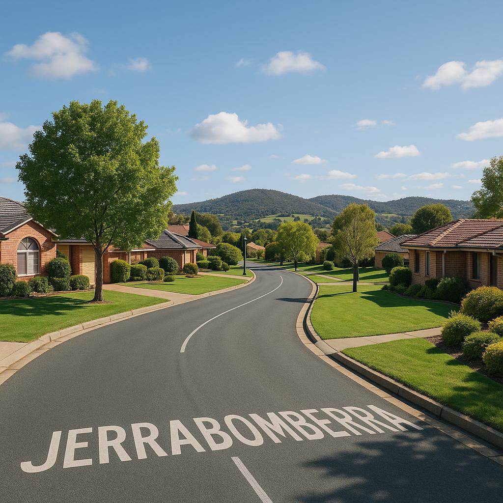 Residential street in Jerrabomberra